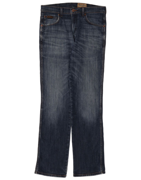 Wrangler Masculino Arizona Stretch Straight Jeans W32 L32 Azul Algodão