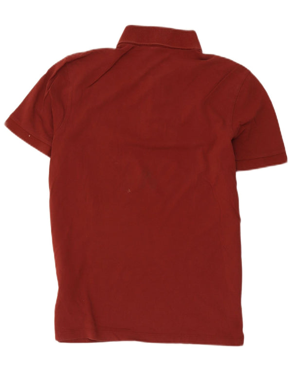 Camisa polo masculina HUGO BOSS pequena de algodão marrom