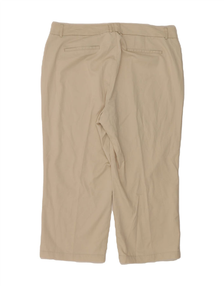 DOCKERS Womens Straight Capri Trousers US 16 2XL W38 L23 Beige Cotton Vintage Dockers and Second-Hand Dockers from Messina Hembry 
