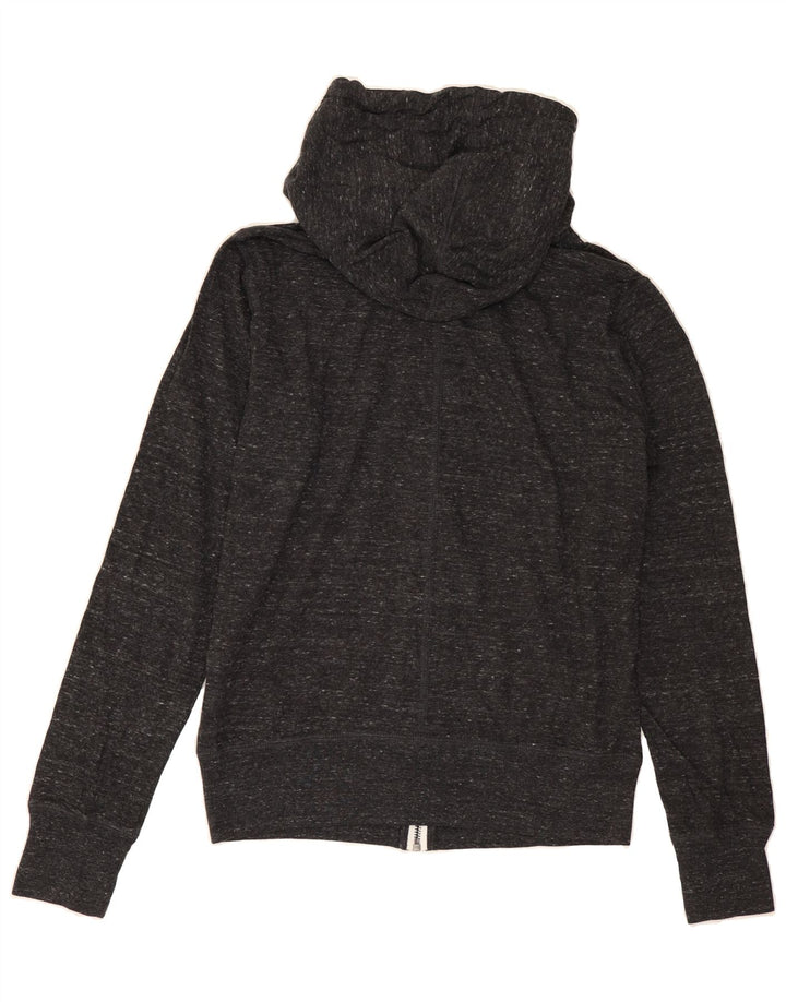 NIKE Womens Zip Hoodie Sweater UK 14 Medium Grey Flecked Cotton Vintage Nike and Second-Hand Nike from Messina Hembry 