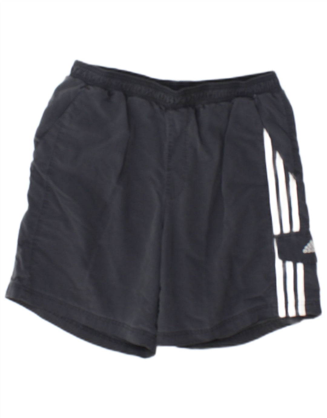 Shorts esportivos masculinos Adidas médio cinza colorblock poliamida