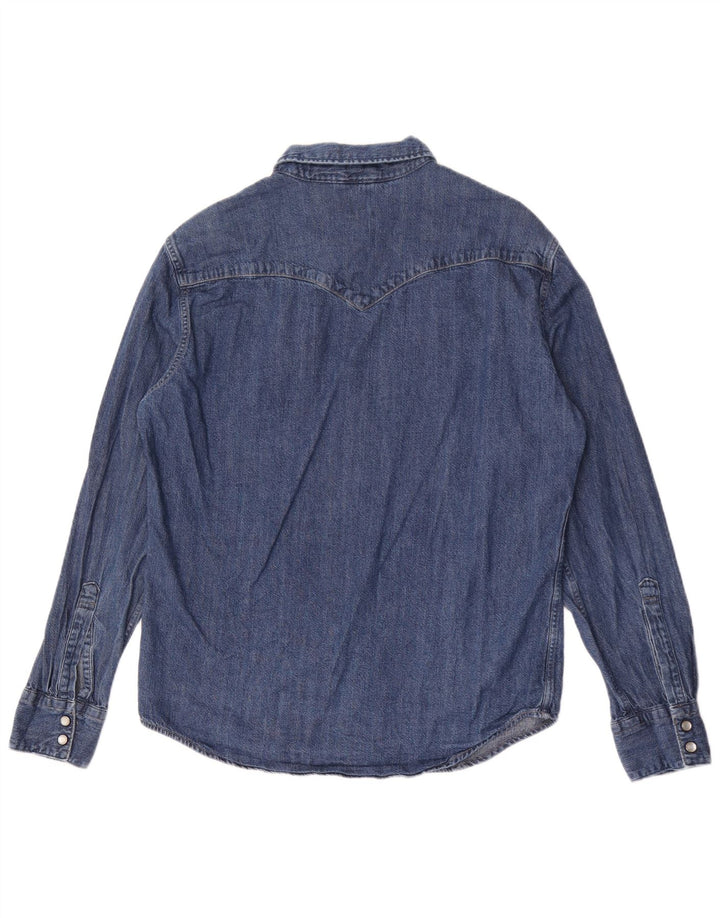 Camisa jeans masculina Levi's Standard azul médio algodão