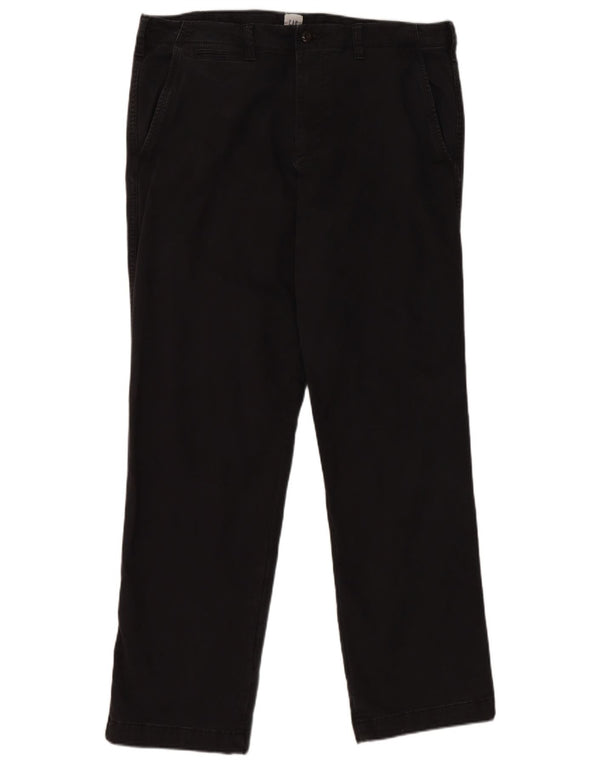 Calça Chino Reta Masculina Gap W36 L32 Algodão Preto