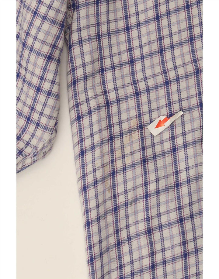 Camisa masculina de flanela James Pringle grande poliéster xadrez azul