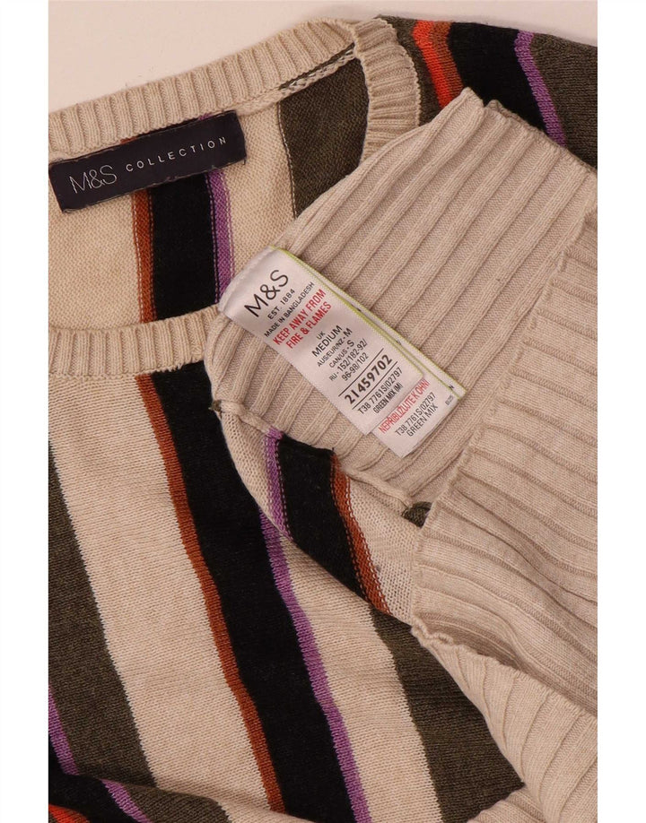 Suéter feminino Marks & Spencer com gola redonda Reino Unido 14 médio multicolorido