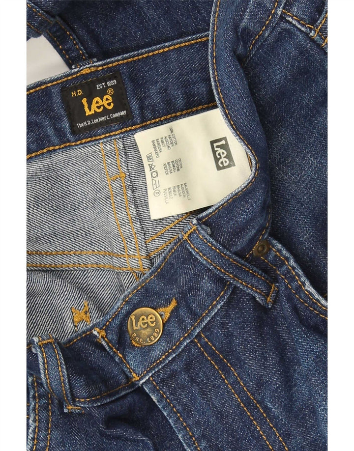 Lee Mens Straight Jeans W32 L32 Azul Marinho Algodão