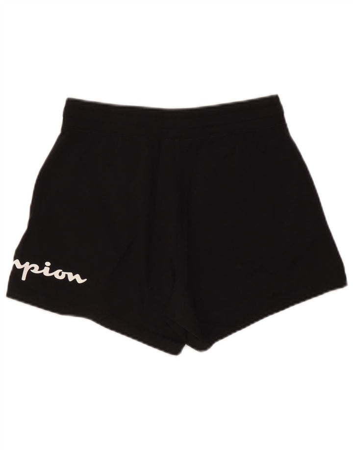 Shorts esportivos gráficos femininos Champion UK 12 médio preto