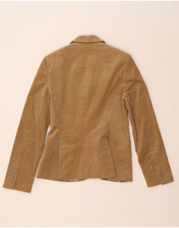 Jaqueta blazer feminina de veludo com 2 botões ZARA EU 38 pequeno algodão marrom