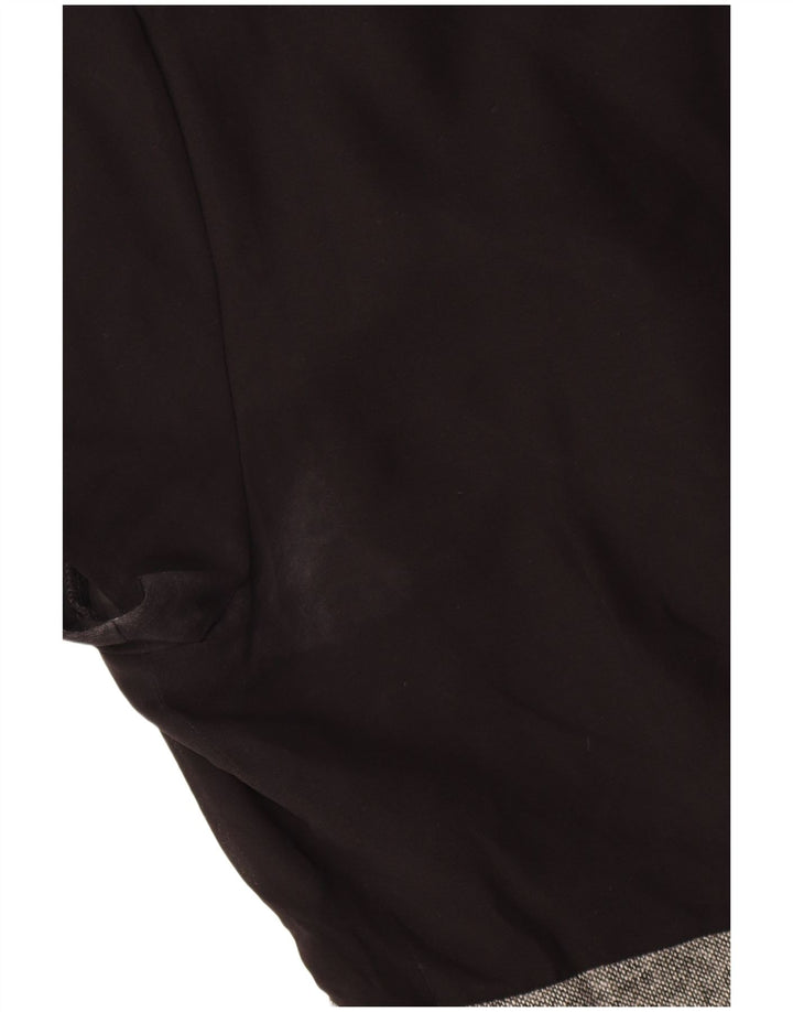 Vestido bainha feminino Laura Ashley Reino Unido 14 grande preto colorblock poliéster