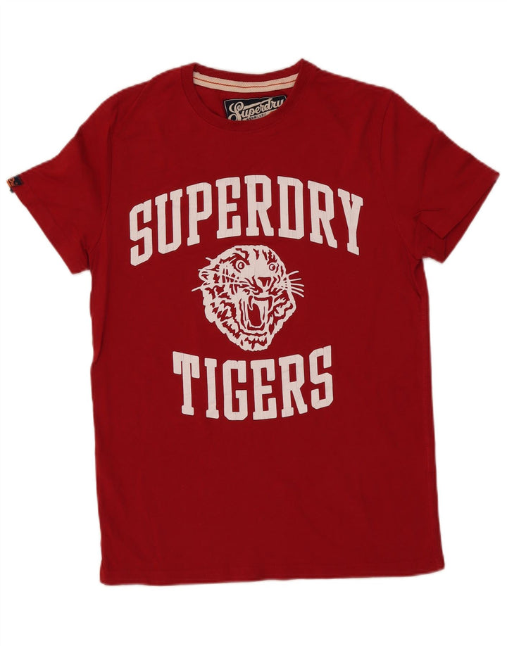 Superdry Camiseta masculina Tigers Graphic Top Médio Algodão Vermelho