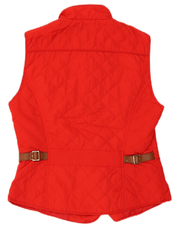 Colete acolchoado feminino Zara UK 12 poliéster vermelho médio