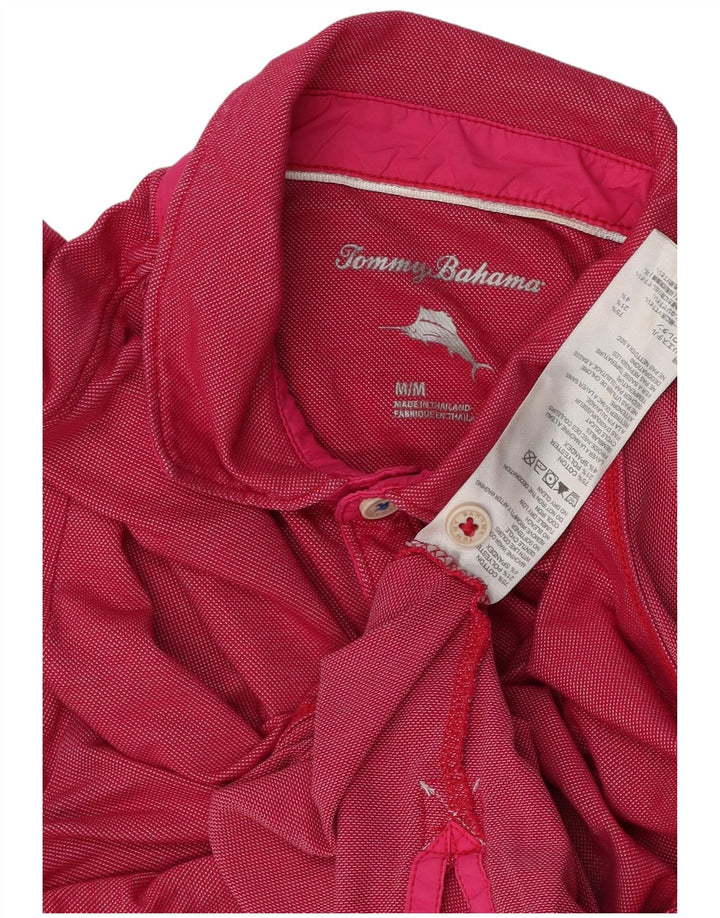 Camisa polo masculina TOMMY BAHAMA algodão rosa médio
