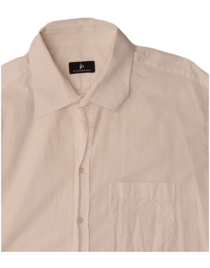 Camisa masculina Roccobarocco tamanho 18 1/2 46 2XL branca