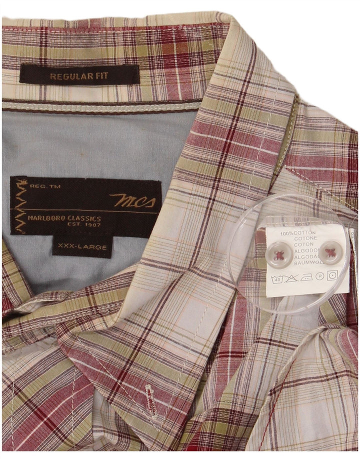 MARLBORO CLASSICS Camisa masculina regular fit 3XL algodão xadrez multicolorido