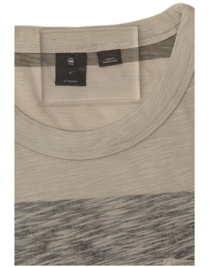 Camiseta masculina G-STAR XL cinza manchada