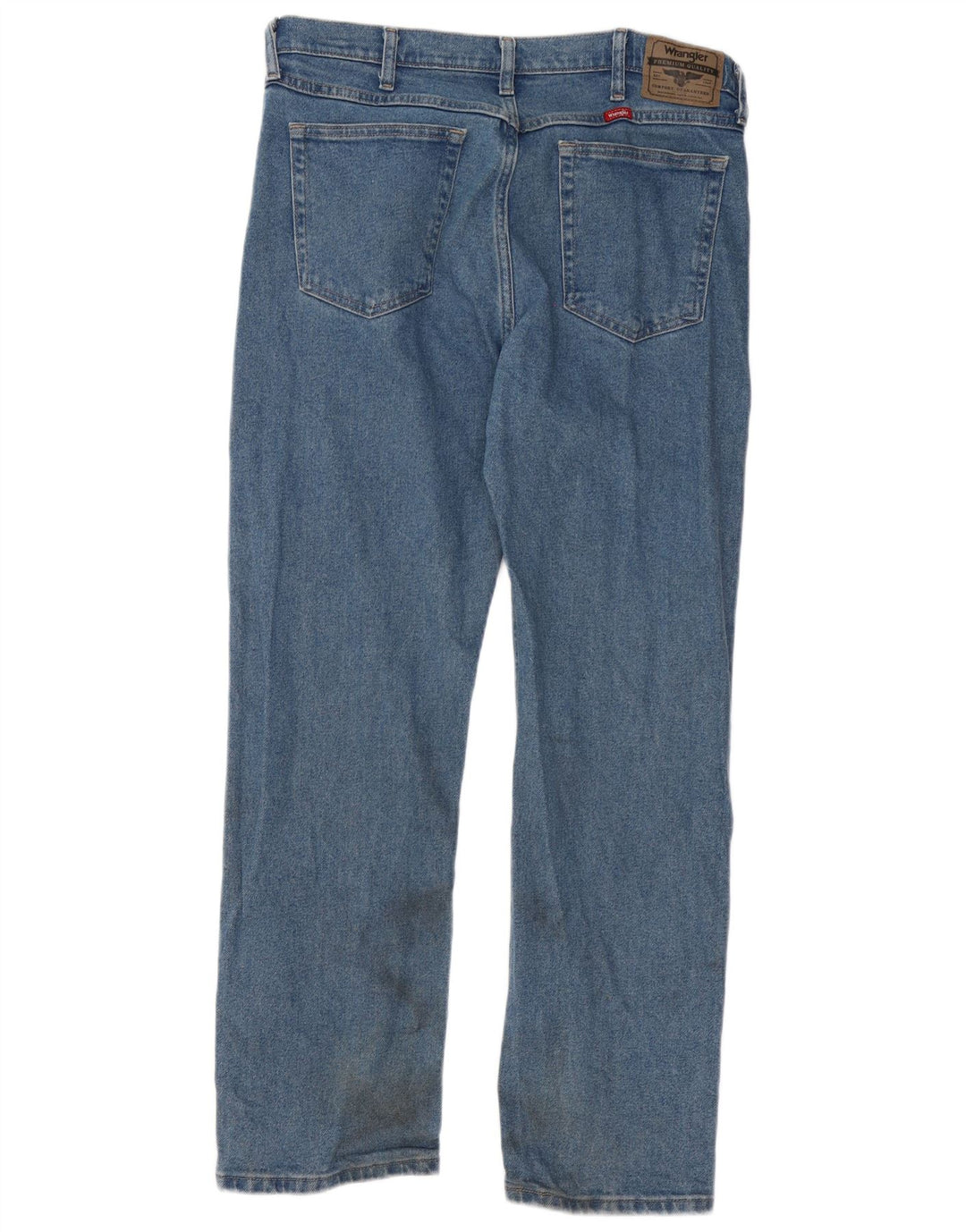 Wrangler Mens Straight Jeans W34 L30 Azul Algodão