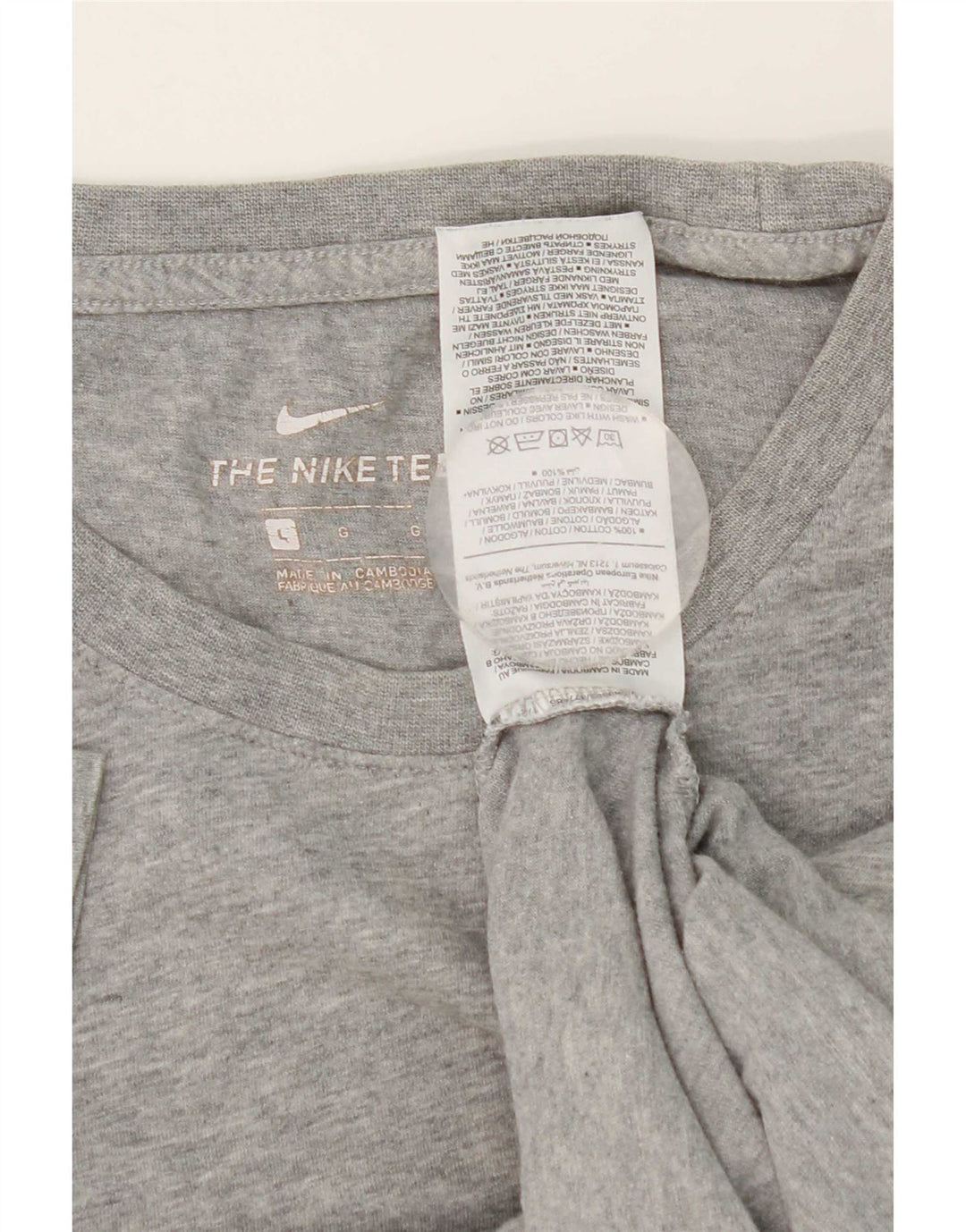 Camiseta masculina Nike grande algodão cinza