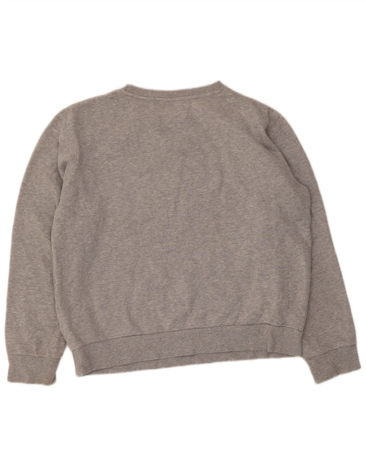 Ellesse moletom feminino grande com estampa gráfica UK 10 pequeno cinza manchado