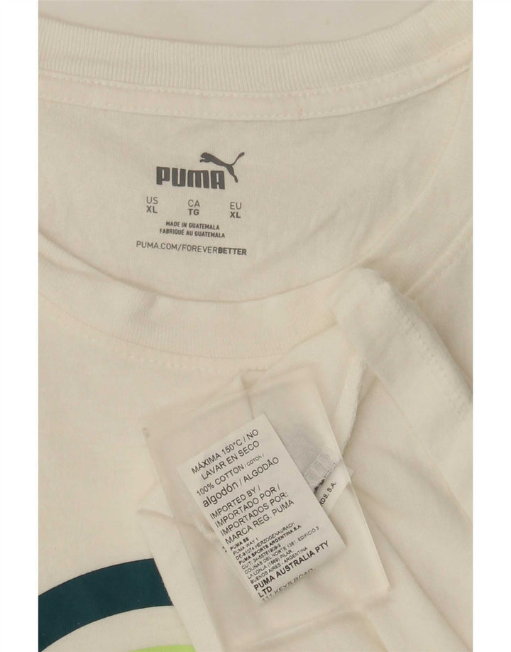 Camiseta masculina Puma Graphic Top XL algodão branco