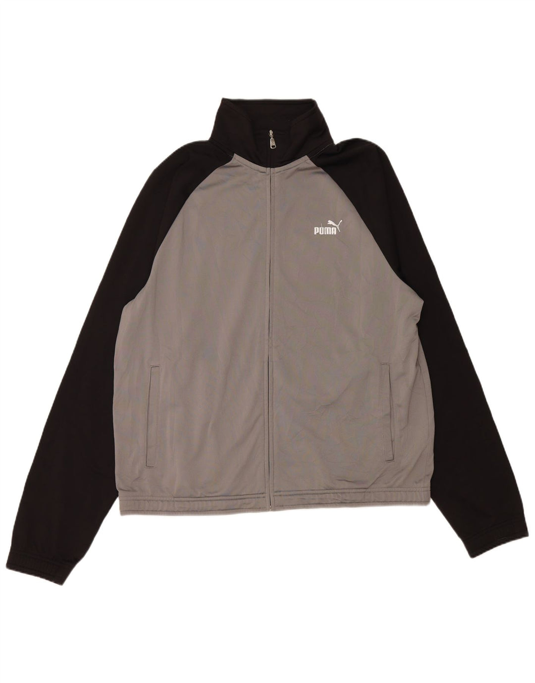 PUMA Mens Tracksuit Top Jacket XL Cinza Colourblock Poliéster