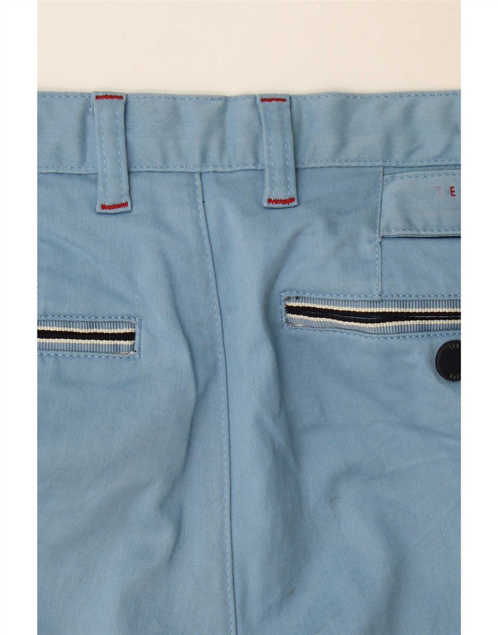 Ted Baker Mens Chino Shorts Pequeno W30 Azul Lyocell