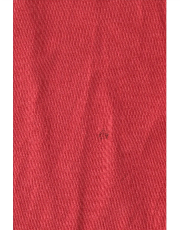 Camisa polo masculina Crew Clothing grande algodão vermelho