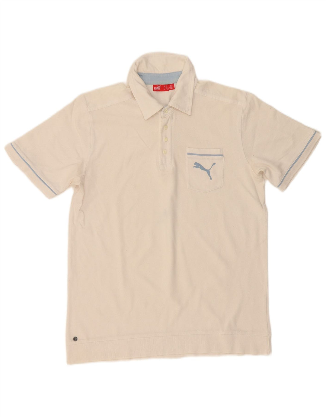 Camisa polo masculina PUMA gráfica média off white