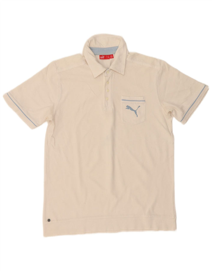 Camisa polo masculina PUMA gráfica média off white