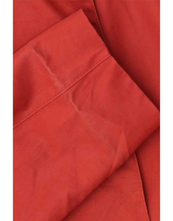 Sobretudo feminino Max Mara UK 16 grande algodão vermelho