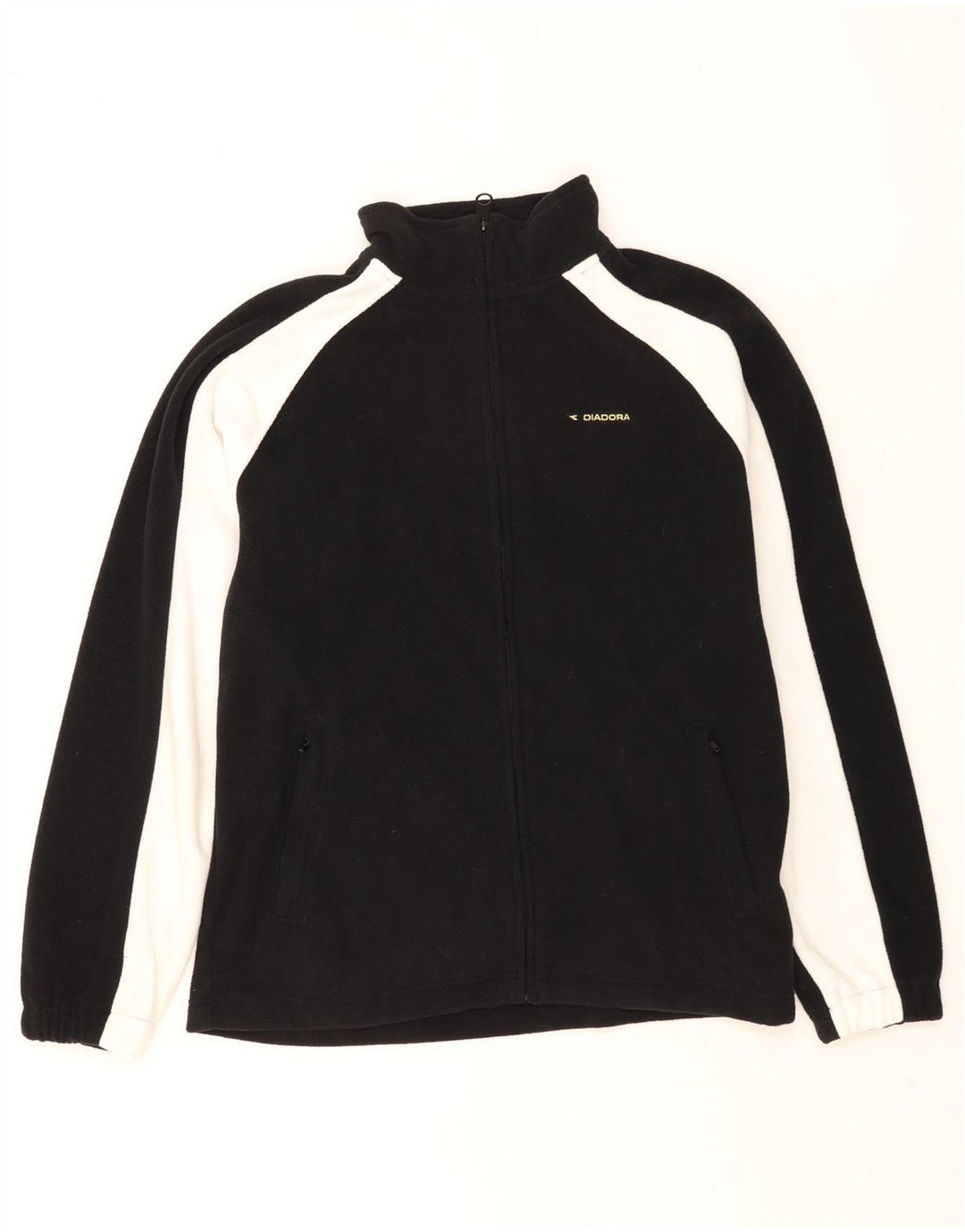 Jaqueta de lã masculina Diadora UK 40 grande poliéster preto Colourblock
