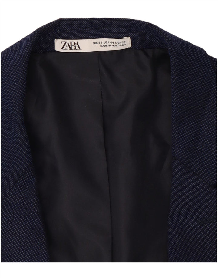 Jaqueta blazer masculina Zara com 1 botão EU 54 XL azul marinho