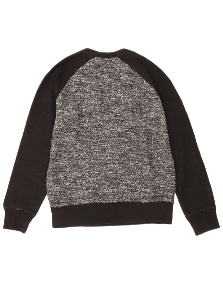 Moletom masculino Gap Jumper pequeno cinza colorblock algodão
