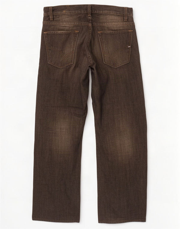 Calça jeans reta masculina Gas W31 L27 algodão preto