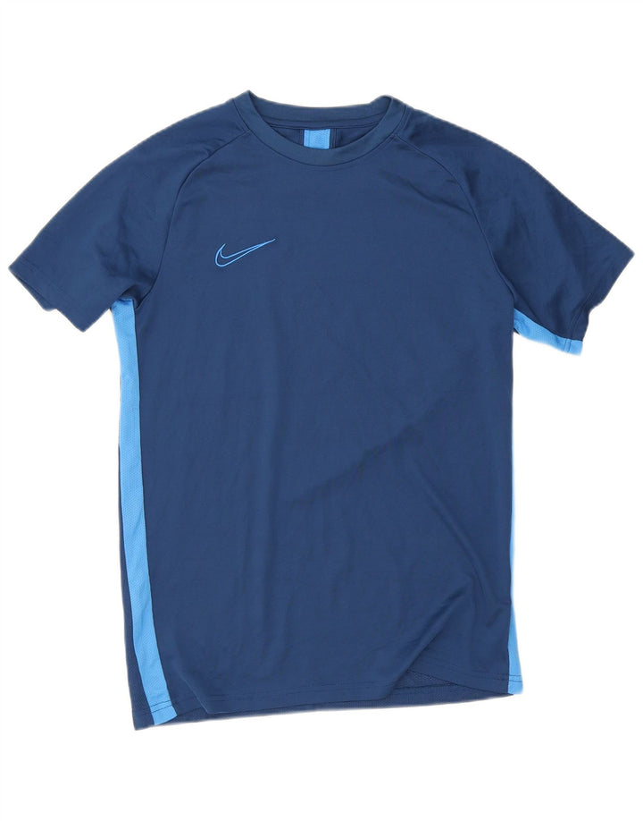 Camiseta Nike Masculina Dri Fit Top Médio Azul Marinho Colourblock Poliéster