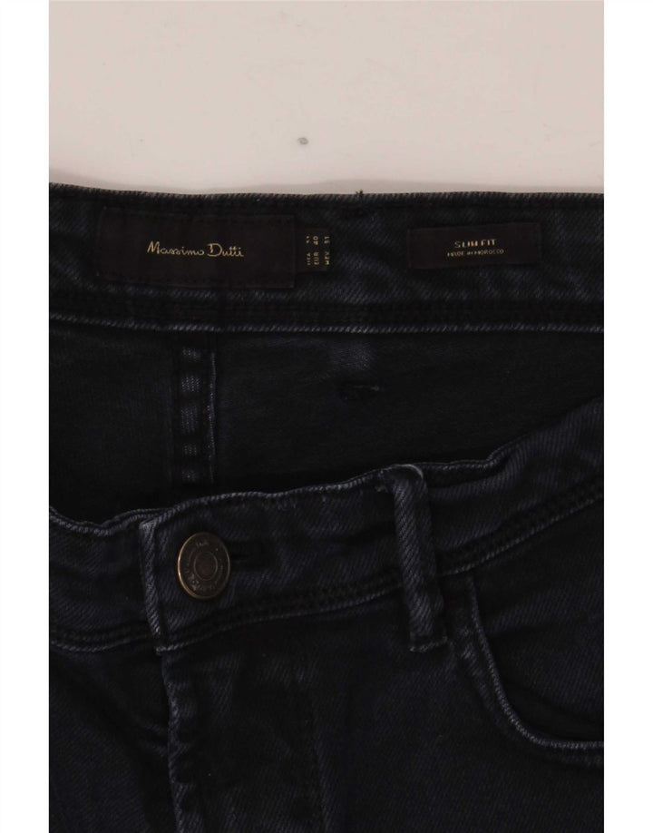 Jeans Slim Masculino Massimo Dutti EU 40 Médio W31 L30 Azul Marinho
