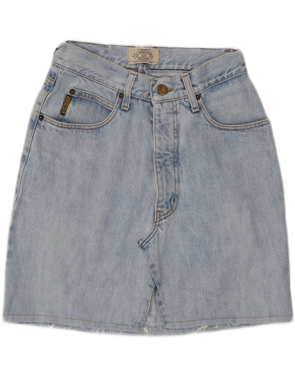 Saia jeans feminina Armani W26 pequena azul