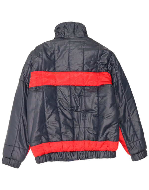 Jaqueta acolchoada masculina vintage com capuz EU 56 3XL azul marinho Colourblock Nylon