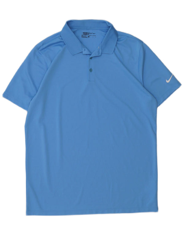 Camisa polo masculina Nike Dri Fit Standard grande azul poliéster