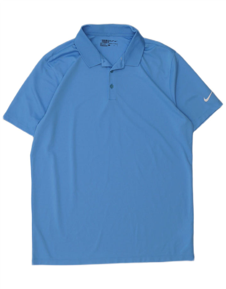 Camisa polo masculina Nike Dri Fit Standard grande azul poliéster