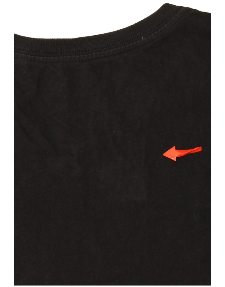Camiseta Nike masculina gráfica top pequeno algodão preto