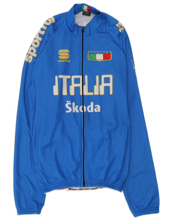 Jaqueta esportiva masculina Sportful Italia Graphic 2XL poliéster azul