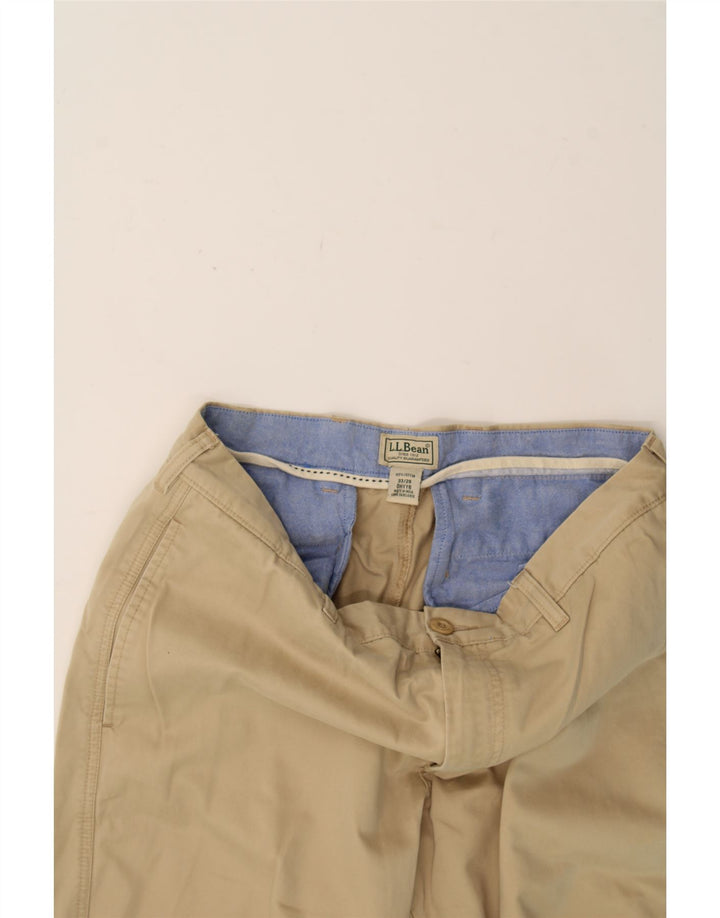 L.L.BEAN Mens Straight Chino Trousers W33 L29 Beige Cotton Vintage L.L.Bean and Second-Hand L.L.Bean from Messina Hembry 