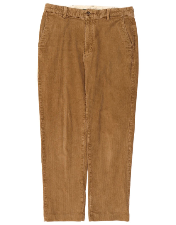 L.L.Bean Calça masculina reta clássica de veludo W32 L29 algodão bege