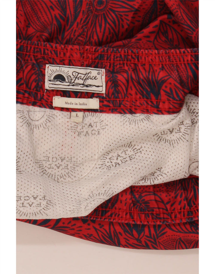 Shorts de natação masculino FAT FACE grande vermelho floral