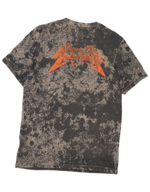 Camiseta Nike Masculina Dri Fit Graphic Top Médio Preto Tie Dye Algodão