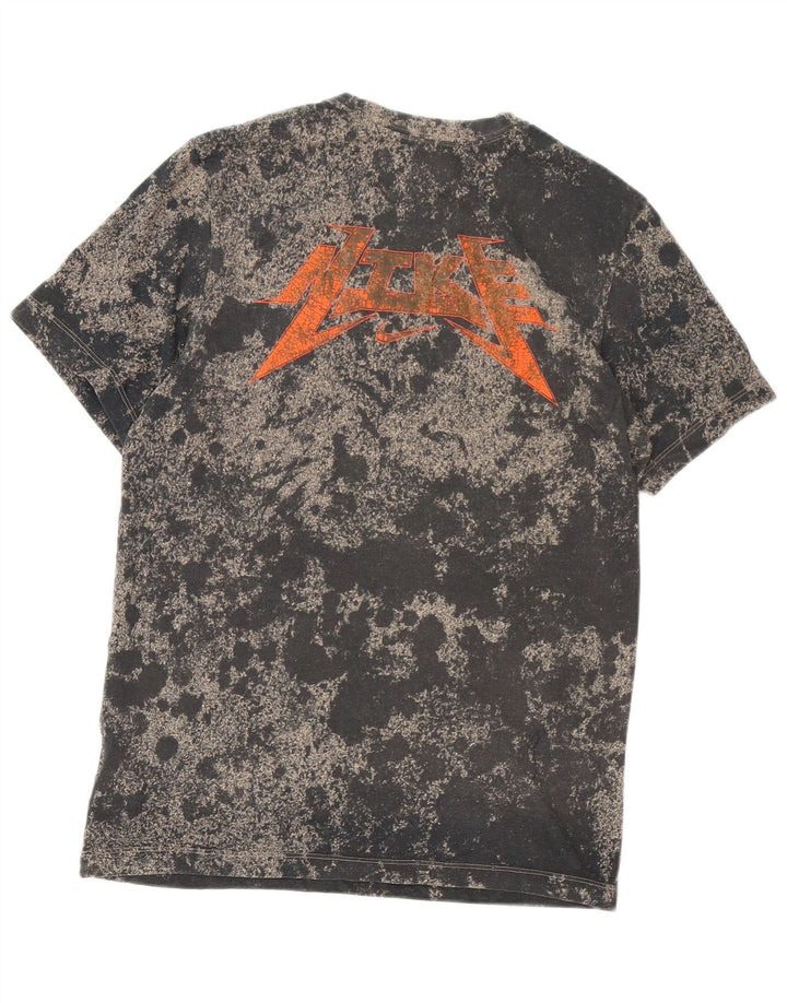 Camiseta Nike Masculina Dri Fit Graphic Top Médio Preto Tie Dye Algodão