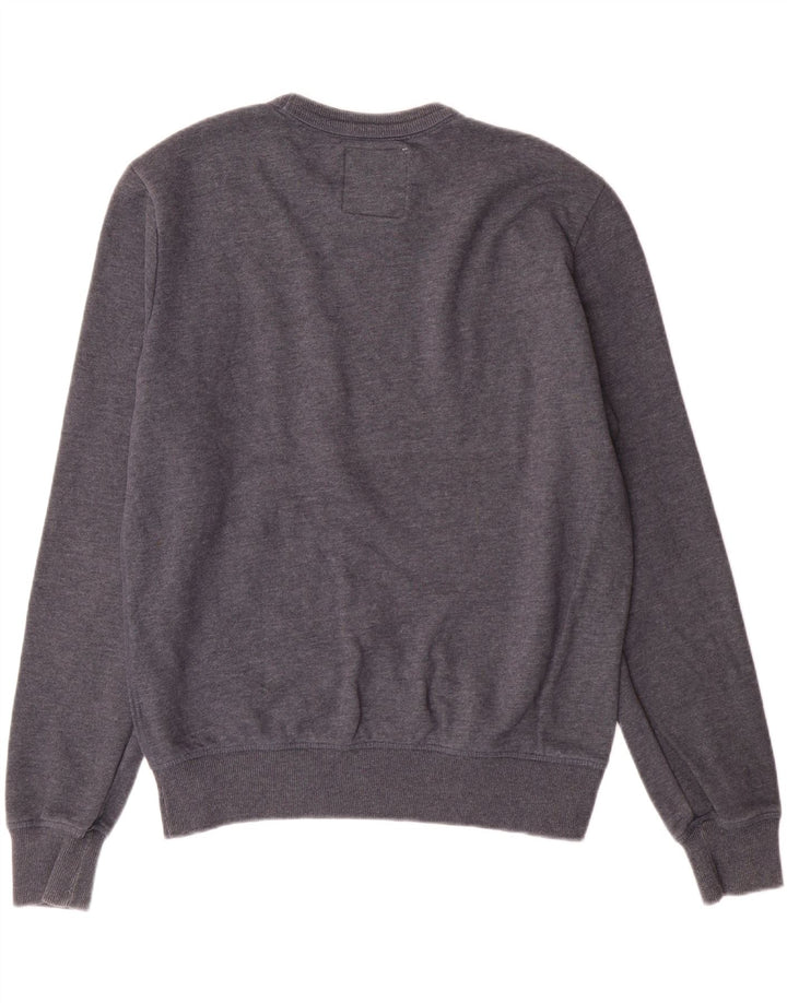 Superdry moletom masculino jumper grande cinza algodão retrô