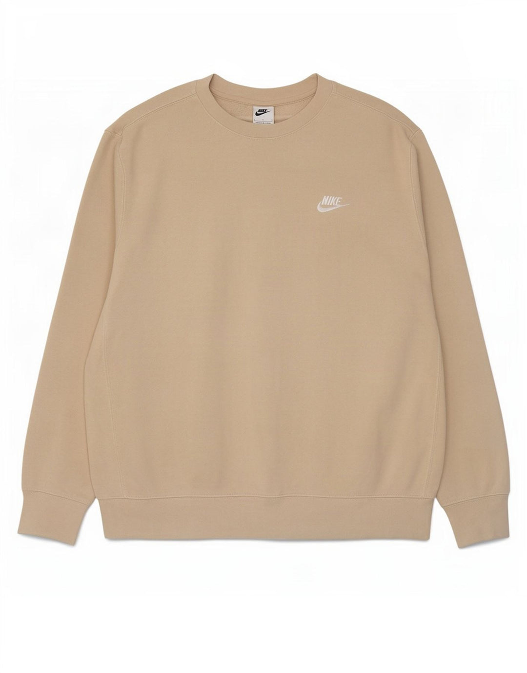 Nike moletom masculino jumper grande algodão bege