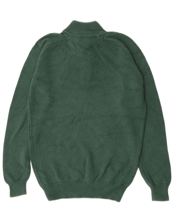 Suéter masculino Massimo Dutti com gola redonda, algodão verde grande