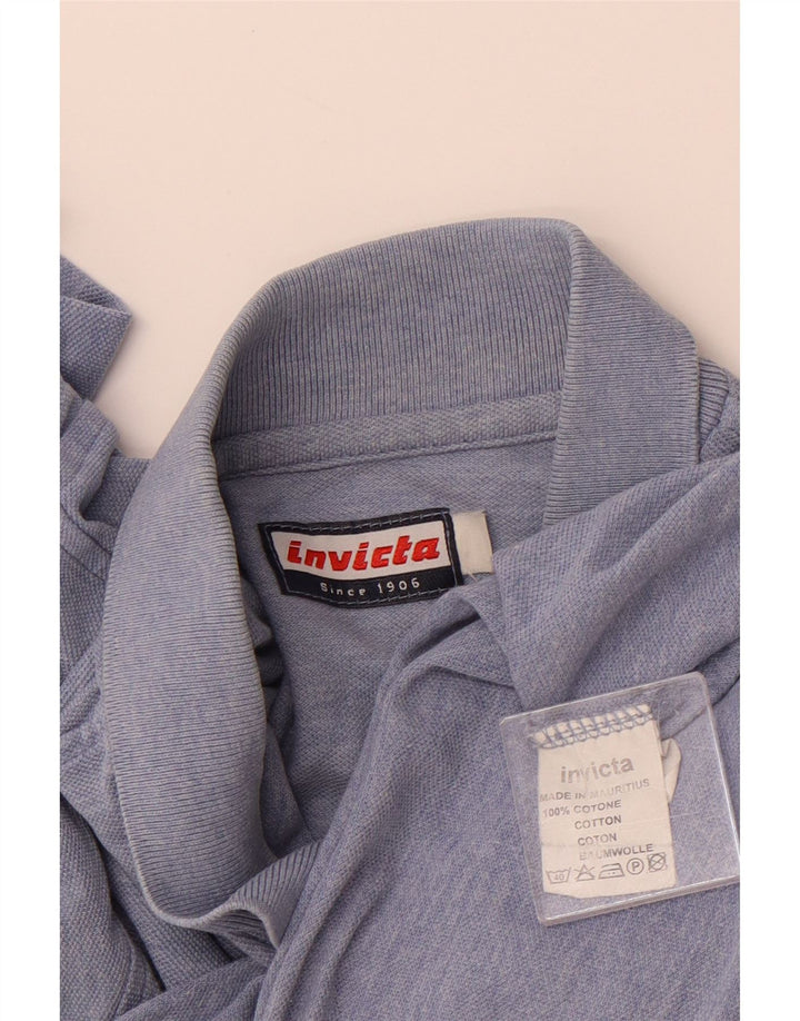 Camisa polo masculina INVICTA de algodão manchado azul marinho médio